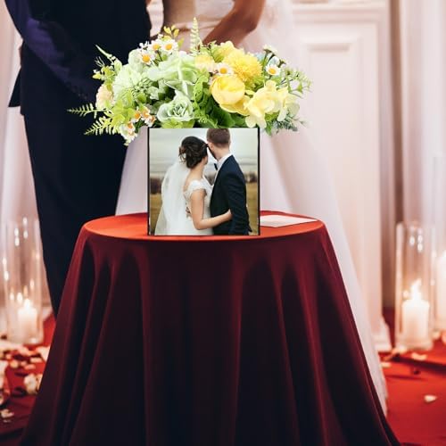 Weysat 4 Pcs Blank Sublimation Box Centerpieces for Baby Shower Wedding Birthday 6 Inch Wood Photo Display Gender Reveal Centerpieces Table Decoration Bridal Shower Birthday Party Favor - Image 6