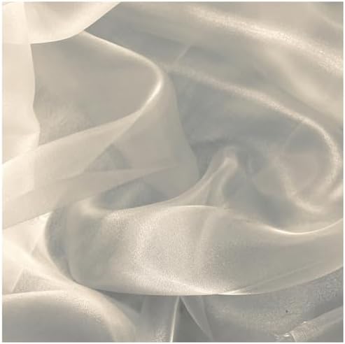 80 Yard Organza Fabric 44" Wide for Wedding Event Décor - Cream - Image 3