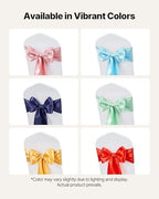 VEVOR Satin Chair Sashes Bows, Chair Ribbon Ties Back Sash, 7 x 108 inch, Wedding Reception Decoration, for Wedding Ceremony Baby Shower Party Events Banquet Cover Decoration (Gold, 100pcs) - Image 5