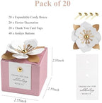 FEIYI 20 PCS Favor Boxes, Dusty Rose Candy Boxes 2.55x2.55x2.55 - Image 2
