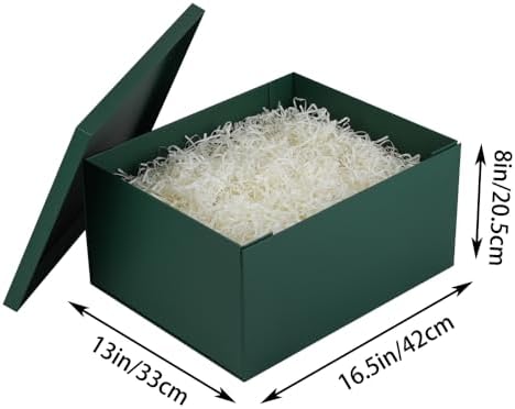 UoeRing 16.5" Green XL Gift Box with Lid for Wedding, Birthday & Holiday - Image 2
