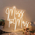 Miss to Mrs Neon Sign,Wedding Neon Sign,Wedding LED Neon Light Home Wall Decor Engagement Party Backdrop Bridal Shower Decoration Engagement Gift Size:20inch by BELISAMA