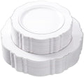 realluck 100Pcs Silver and Gold Plastic Plates by Realluck