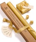 Vitalizart Matte Metallic Gold Wrapping Paper Set 30" Ribbons & Gift Tags by Vitalizart