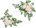 2pcs Babypink Deluxe Welcome Sign Artificial Flowers Wedding Backdrop Garland Hanging Floral Arrangements for Ceremony Reception Entryway Board Sweetheart Table by AngelaFlower