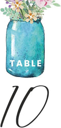 Mason Jar Design Table Number Cards Double Sided Party Table Numbers for Reception Baby Shower Anniversary Birthday Bridal Party 5x7 100 Pcs by Unknown