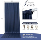 20 ft x 10 ft Wrinkle Free Navy Blue Backdrop Curtain for Parties,Polyester Photo Backdrop Drapes, Thick Background 4 Panels 5ft x 10ft for Baby Shower Wedding Birthday Party Backdrop Stand - Image 5