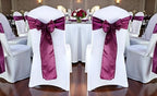 MDS® Pack of 125 Satin Chair Sashes for Wedding & Events – Eggplant - Image 2