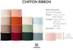Vitalizart 1" x 75 Yd Chiffon Silk Ribbon Mixed Color Ribbons Set 15 Rolls - Image 2