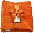 MEG ORIGINAL Baby Blanket, Made of Heavenly Soft Double-Sided Orange Minky Dot Cuddle Dimple by MEGOriginal%C2%AE