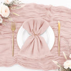 60Pack Dusty Pink Cheesecloth Napkins Rustic Boho Gauze Napkins 20"x20" - Image 2
