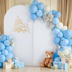 Blue White Arch Backdrop Cover Set of 2 Blue Arch Covers 7.2 and 6ft Arch Covers Stretchy Backdrop - Image 3
