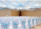 Satin Baby Blue Chair Sashes 50 Pack, Light Blue Chair Bows for Wedding - Image 3