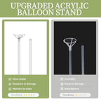 Aneco 6 Pieces Clear Acrylic Balloon Stand Set 23.6 Inches Height Balloon Centerpieces Stand with 6 Water Bags for Table Top Birthday Wedding Party Event Decoration (Balloons Not Included) - Image 6