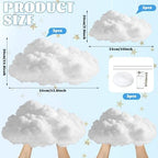 Wettarn 3 Set Cloud Decoration for Table Centerpiece, Cloud Ceiling Kit - Image 5