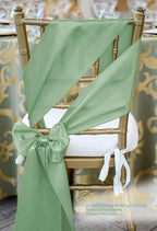 120 PCS Sage Green Satin Chair Sashes, 7 x 108 Inch - Image 4