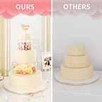 NPPLUS 2 Pcs Round Acrylic Cake Stand with Lid, Clear Fillable Cake Tier - Image 6