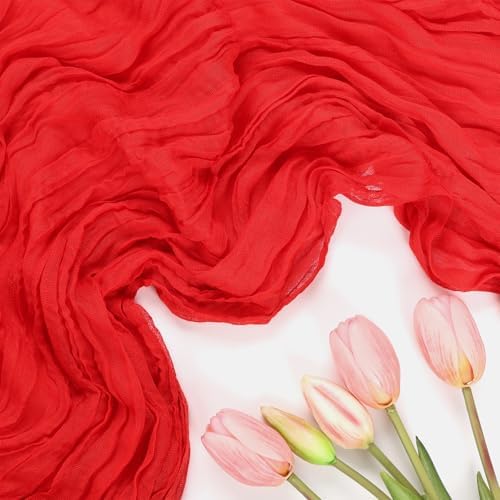 12 Pack Red Cheesecloth Table Runner 10Ft 23 x 120 Inch - Image 4
