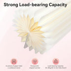 4 Pcs Foldable Cardboard Cylinder Stands – 15.7", 23.6", 31.5", 39.4" Tall Round Display Pedestals, 66 lbs Load Capacity, White Paper & PVC Party Centerpiece for Wedding Party Garden Event Decor - Image 3