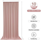 50ftx15ft Dusty Pink Backdrop Curtains for Parties, Wrinkle Free Polyester Dusty Pink Photo Backdrop Drapes 10 Panels 15 ft Long Back Drop Cloth for Wedding Birthday Photography Background Party - Image 6