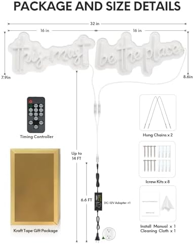 32×8 Inch Large This Must Be The Place Neon Signs - Image 6
