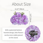 Lilac Flowers Balls for Centerpieces: 11.8in Diam, Set of 10 - Image 7
