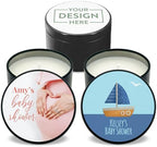 Custom Candles, Personalized Candles, Baby Shower Candle Favors, Bulk Candles, Candle Favors (Set of 10) (Black Tin) by Best+Day+Ever+Spot