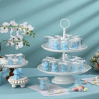 Hoolerry 30 Pcs Mini Bear Candle Baby Shower Party Favor Gift, Light Blue - Image 3