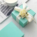 100 4 x 4 x 2" Turquoise Cake Wedding Favors Boxes with Tuck Top for Wedding Party Birthday Candy Gifts Decorations - Image 6
