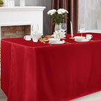 Obstal 2 Pack 6FT Red Table Cloths for Standard Folding Tables - Image 2