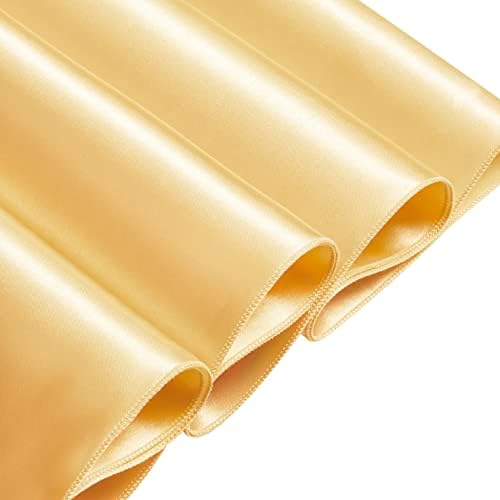 6 Pack Satin Table Cover Rectangle, Gold, 60 x 120 Inches - Image 2