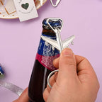 50PCS Airplane Bottle Opener Keychains for Wedding or Bridal Shower Favors, Gifts, Souvenirs to Guests (Silver) - Image 6