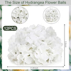 11.81 Inch White Hydrangea Flower Balls for Centerpieces - Image 2