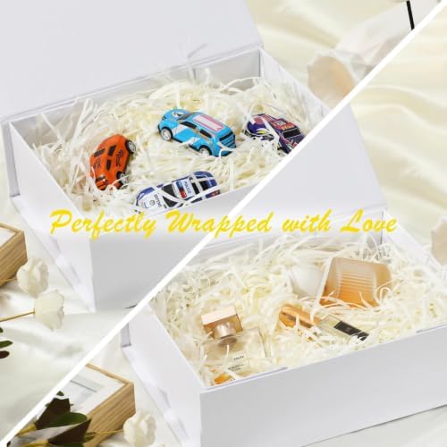 iloMAOZX White Gift Box, 9.5x7x3 Inch Gift Boxes for Presents & Packaging - Image 5