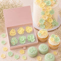 CONFECT Handmade Edible Gum Paste Flower Decorations – Spring Blossom – 60 Piece Assorted Sugar Flower Set with Pearl Centers, Hand Cut Cake Flowers for Cakes, Cupcakes, Cookies & Desserts by CONFECTTHECAKEDECORATINGCO