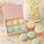 CONFECT Handmade Edible Gum Paste Flower Decorations – Spring Blossom – 60 Piece Assorted Sugar Flower Set with Pearl Centers, Hand Cut Cake Flowers for Cakes, Cupcakes, Cookies & Desserts by CONFECTTHECAKEDECORATINGCO