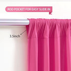 Hot Pink Backdrop Curtain 10 Panels-Wrinkle-Free Polyester Photography Drapes for Wedding Party Photo Background Decorations- 40 X10FT - Image 5