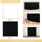 Square Backdrop Arch Cover Black 6.6FT x 6.6FT Square Arch Backdrop Covers Stretchy Spandex Fitted Square Backdrop Cover for Birthday Party Wedding Ceremony Banquet Decoration - Image 6