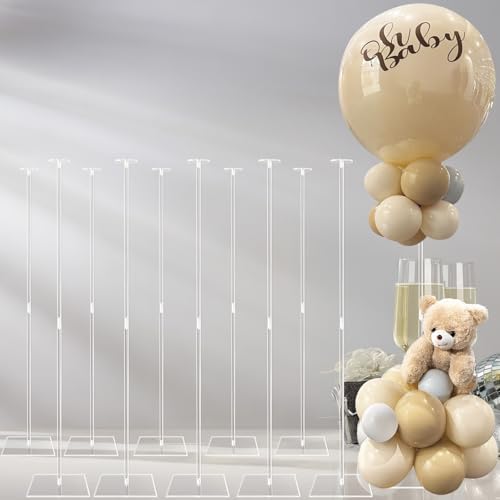 OurWarm Acrylic Balloon Stands for Table Centerpieces, 10 Pack 31.5 Inch by OurWarm