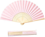 Paper Hand Fans, 8.3 Inch Foldable Handheld Fans for Wedding Favors, Party Decorations, Bridal Shower, Baby Shower, Summer Cooling, Decoration Fan(Pink-50) by ffscafscn