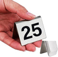 Table Numbers for Wedding Reception Double Sided, Stainless Steel Frosted Digital Cards Holders20 Pack Numbered Tent Frame for Restaurant Baby Shower Banquets, Silver,Numbers 21 to 40 by Unknown