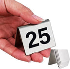 Table Numbers for Wedding Reception Double Sided, Stainless Steel Frosted Digital Cards Holders20 Pack Numbered Tent Frame for Restaurant Baby Shower Banquets, Silver,Numbers 21 to 40 by Unknown