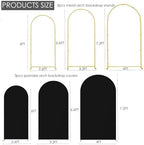 HAINARverS Set of 3 Arch Backdrop Stands with Covers, Black, 6/6.6/7.2FT - Image 3