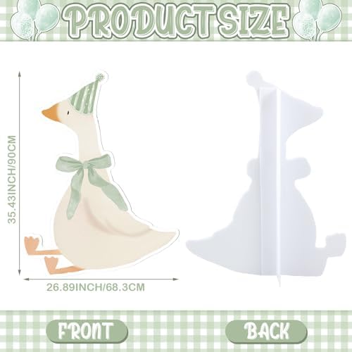 Croblissful One Silly Goose Party Decorations, Sage Green, Goose - Image 6