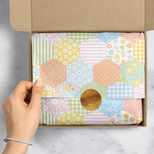 Jillson & Roberts 20" x 30" Printed Gift Tissue, Baby Quilt (48 Folded Sheets) - Image 4