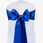 Satin Chair Sashes Bows 50 Pack Universal Polyester Chair Ribbons for Wedding Anniversary Retirement Party Birthday Engagement Banquet Graduation Outdoor Events Decor (Royal Blue, 50 pcs) - Image 2