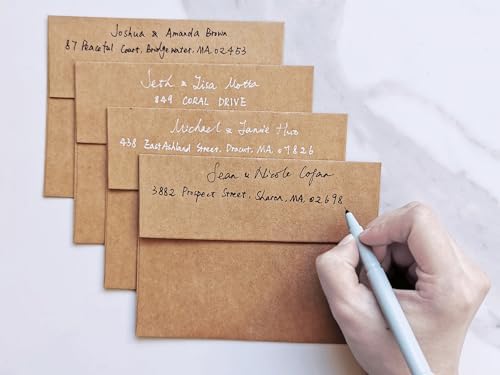 1000 Pcs A2 Invitation Envelopes in Kraft Brown Peel & Press Self Seal 4 3/8 x 5 3/4 Square Flap Envelopes RSVP Return Envelopes 100lb. for Announcement Mailing 4x5 Greeting Cards Photo 1/4 Fold Cards - Image 2