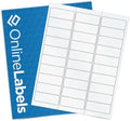 OnlineLabels 2.625" x 1" Rectangle Labels - Clear Matte - 25 Sheets by OnlineLabels