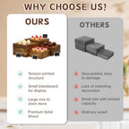 8 Pack Buffet Risers and Stands, Dessert Table Display Set with Mini Signs - Image 3