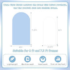 2PCS Arch Backdrop Covers Light Blue White (7.2ft+6ft) , 2 Sided Spandex Fitted Arch Stand Covers Background for Wedding Baby Shower Birthday Bridal Shower Party Decorations(Only Covers) - Image 5